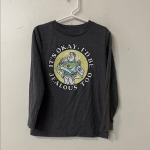 Disney Buzz Lightyear Charcoal Long Sleeve Tee